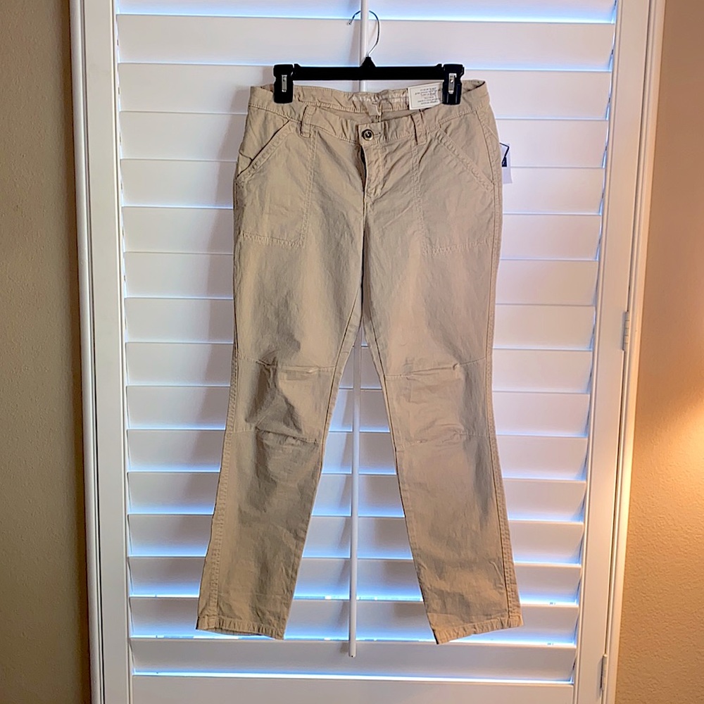 GAP Skinny Utility Khaki Pants Women's 4R Tan Stretch NWT